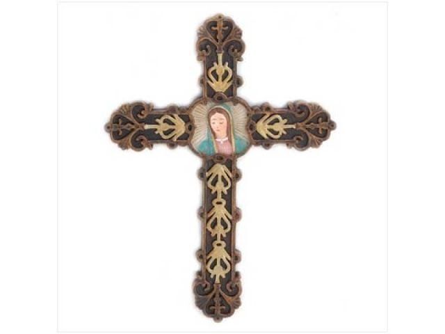 Lady Of Guadalupe 7 3/4" Hanging Wall Cross