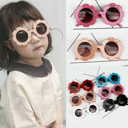 Cute Baby Boy Girl Flower Frame Goggles Toddler Infant Uv400 Sunglasses