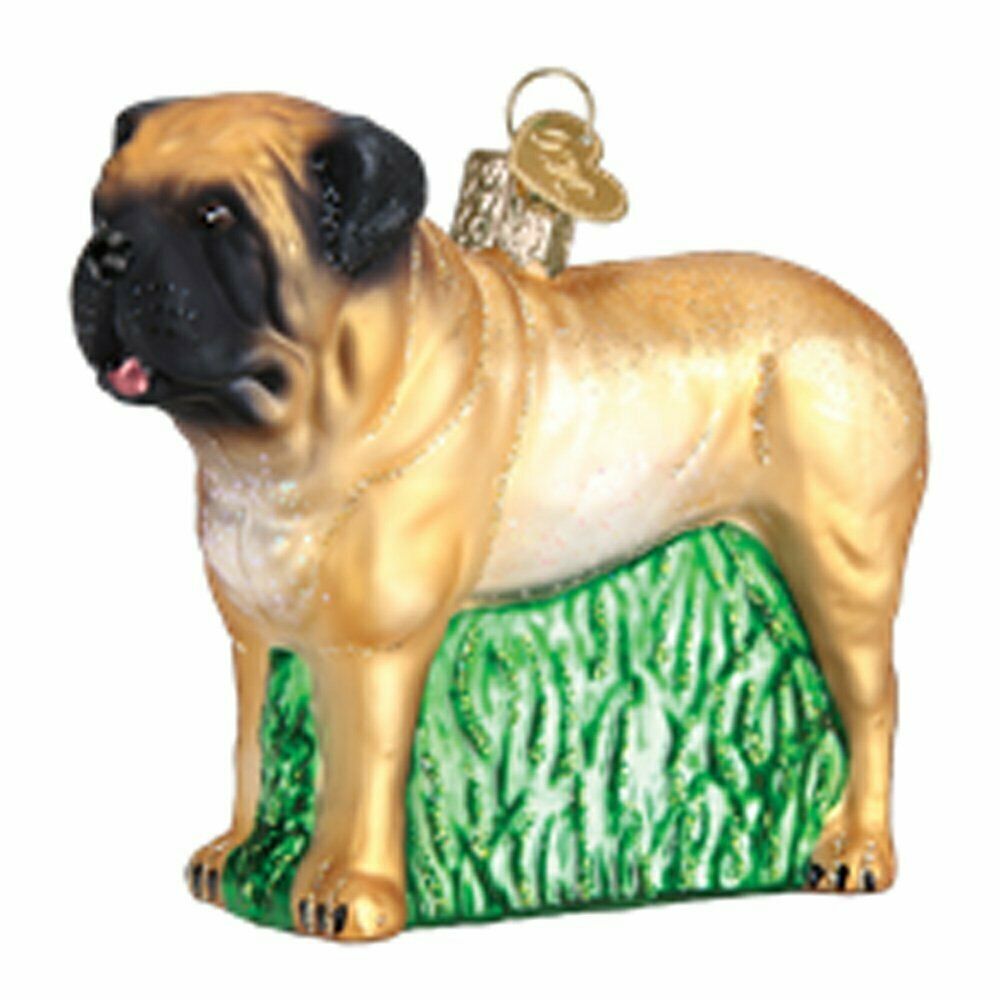 Old World Christmas English Mastiff Glass Tree Ornament 12527 Free Box Dog Pet