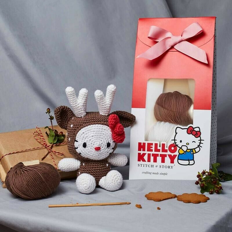 Hello Kitty Reindeer Stitch & Story Crochet Kit