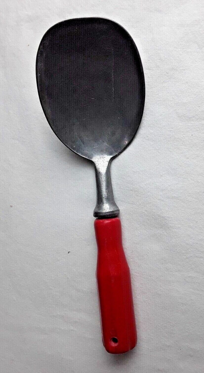 Vintage Ice Cream Scoop Paddle Style/red Bakelite Handle/.  9" Total Length.