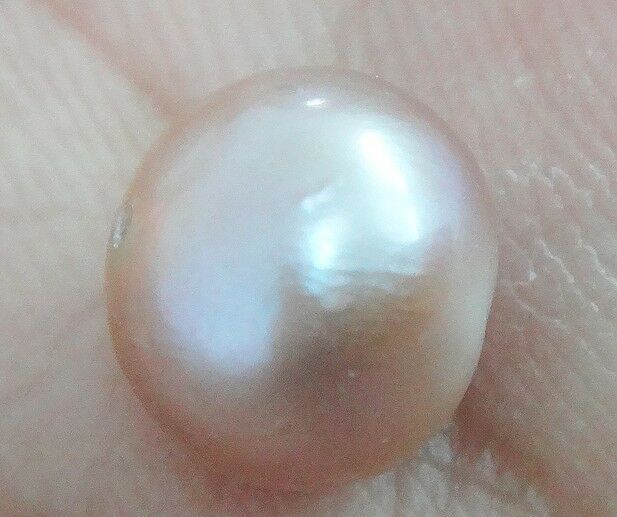 Charming 8.183152mm Natural Genuine Gold Lavender Loose Pearl Full Drilled