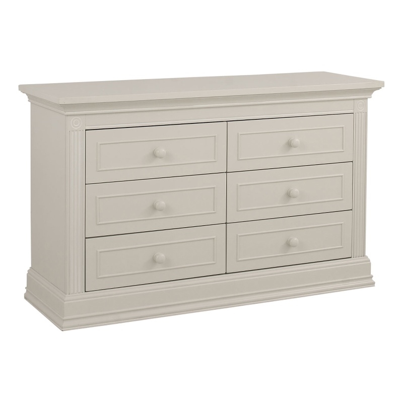 Baby Cache Montana 6-drawer Traditional Wood Dresser In Glazed White