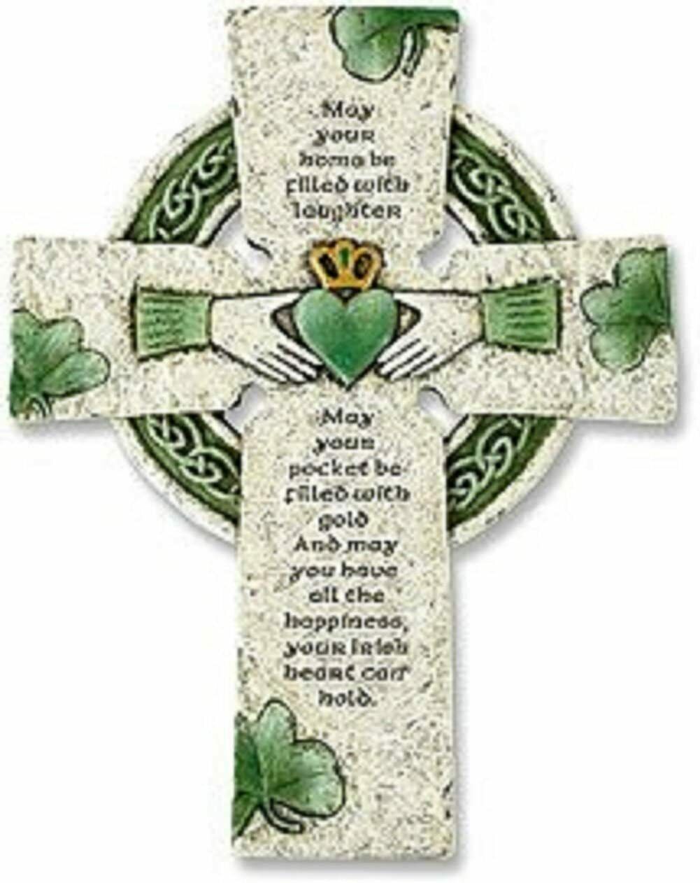 Irish Wall Cross With Traditional Irish Blessing
