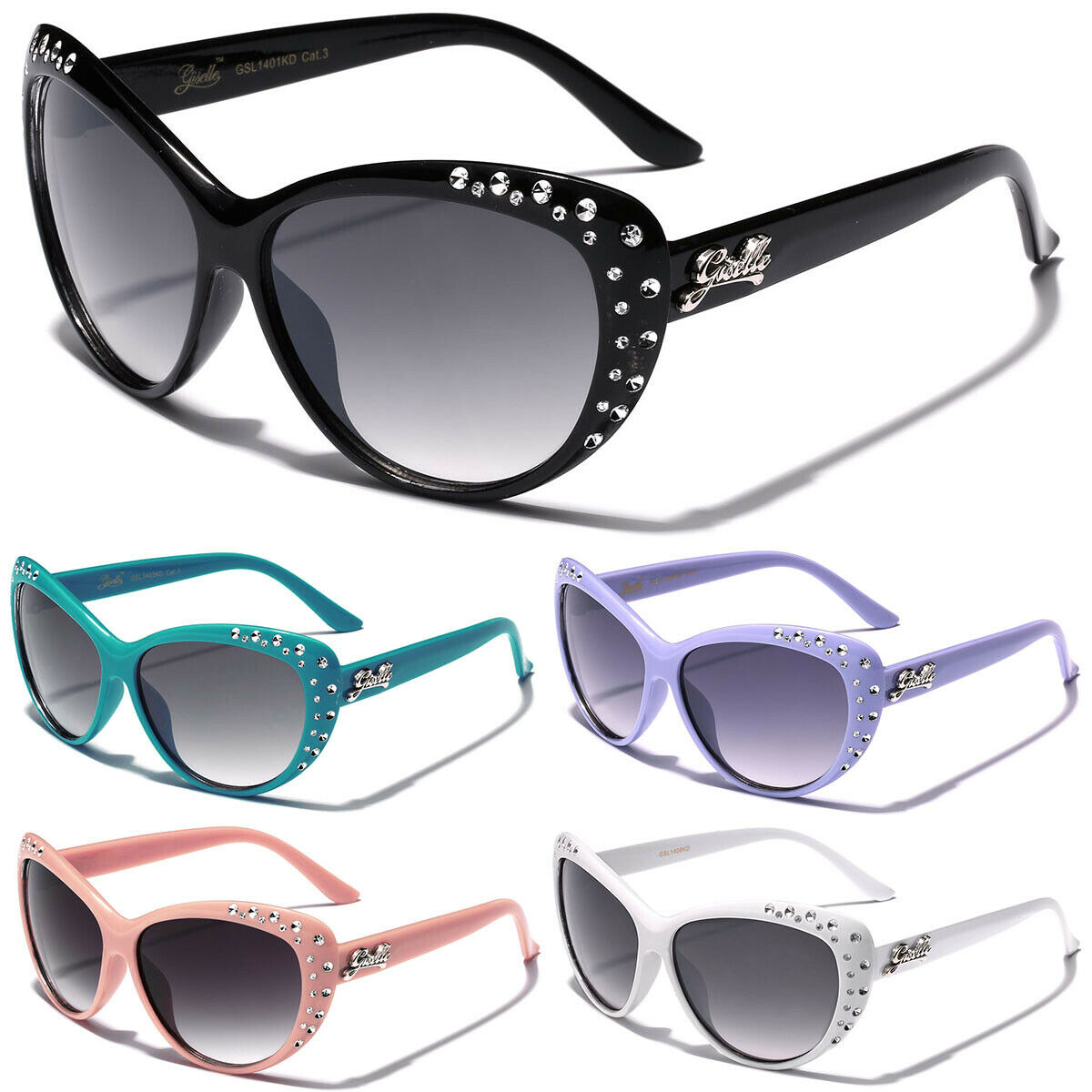 Kids Rhinestone Cat-eye Sunglasses For Girls Cool Fashion Designer Glasses New