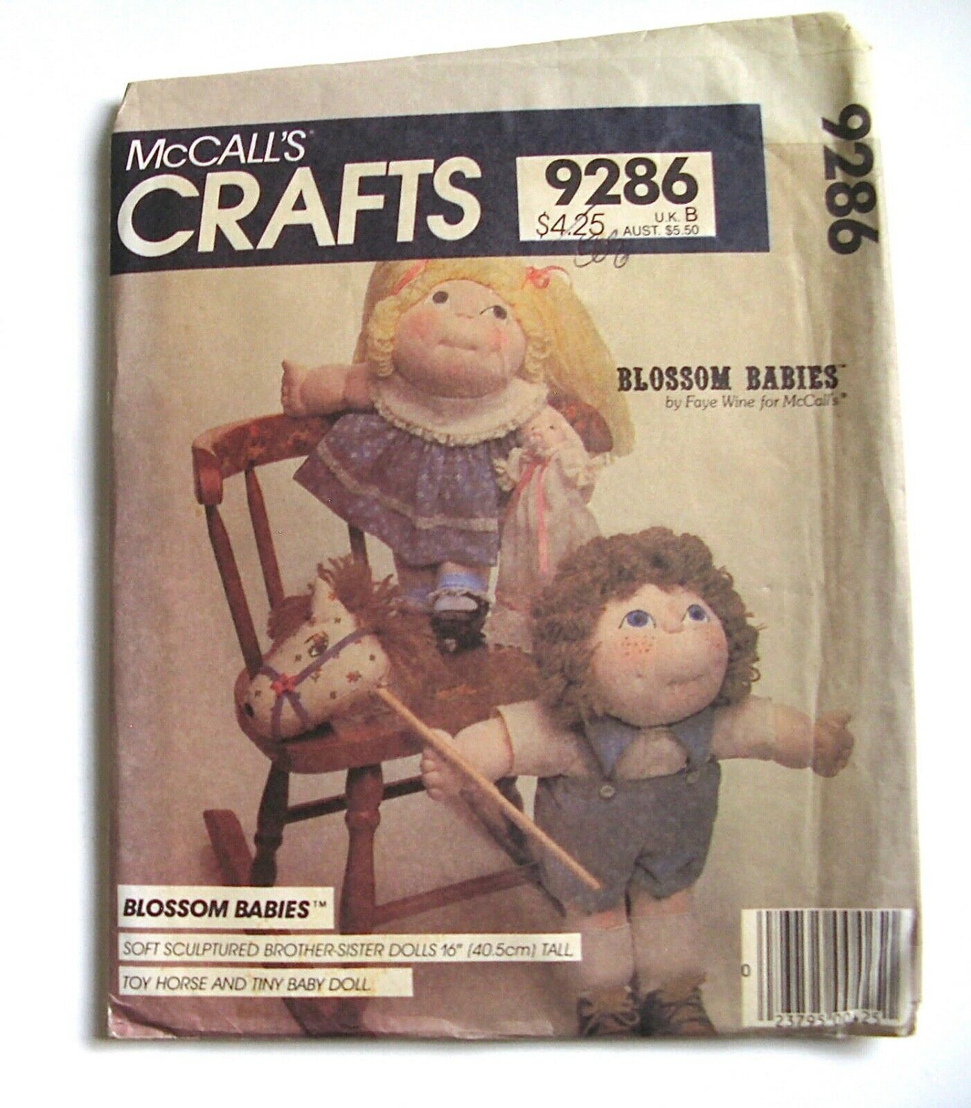 Mccall’s Crafts Blossom Babies Pattern #9286, Girl, Boy, Baby Doll Clothes Only