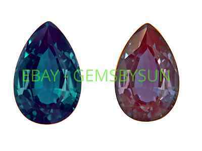 Lab-created Pulled Alexandrite True Color Change Pear Loose Stone(4x2 - 30x20mm)