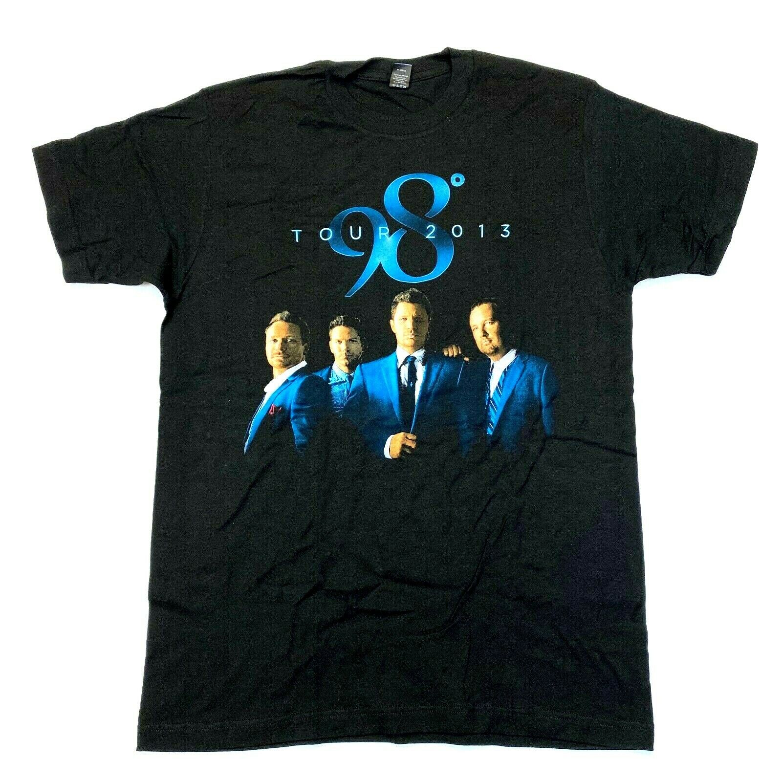 98 Degrees Band Photo 2013 The Package Tour Tee Tultex T-shirt - Black - M