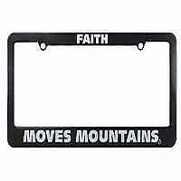 Auto Tag Frame-faith Moves Mountains-black