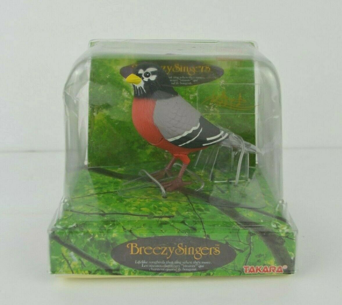 Takara Breezy Singers American Robin Motion Activated Singing Bird New