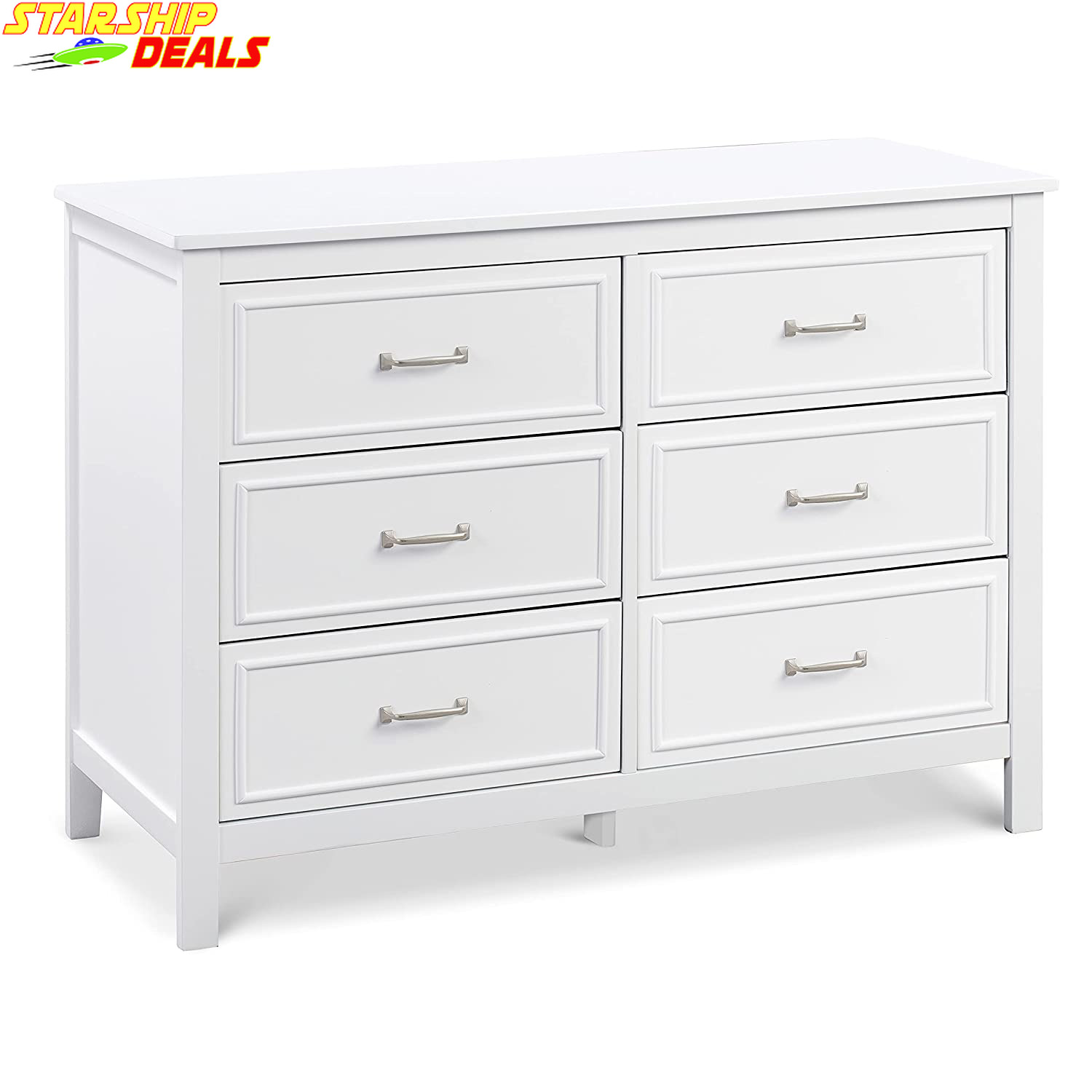 Charlie 6-drawer Double Dresser In White