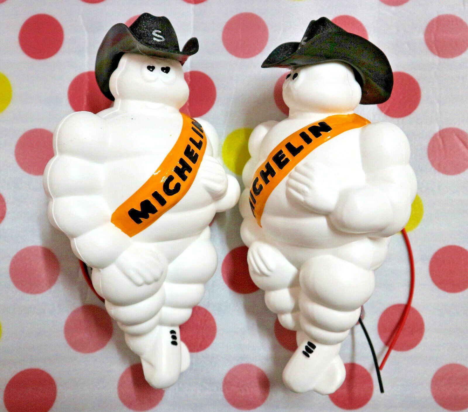 2 X 8" Light Michelin Man Doll Figure Bibendum Advertise Tire Collectibles  Hat