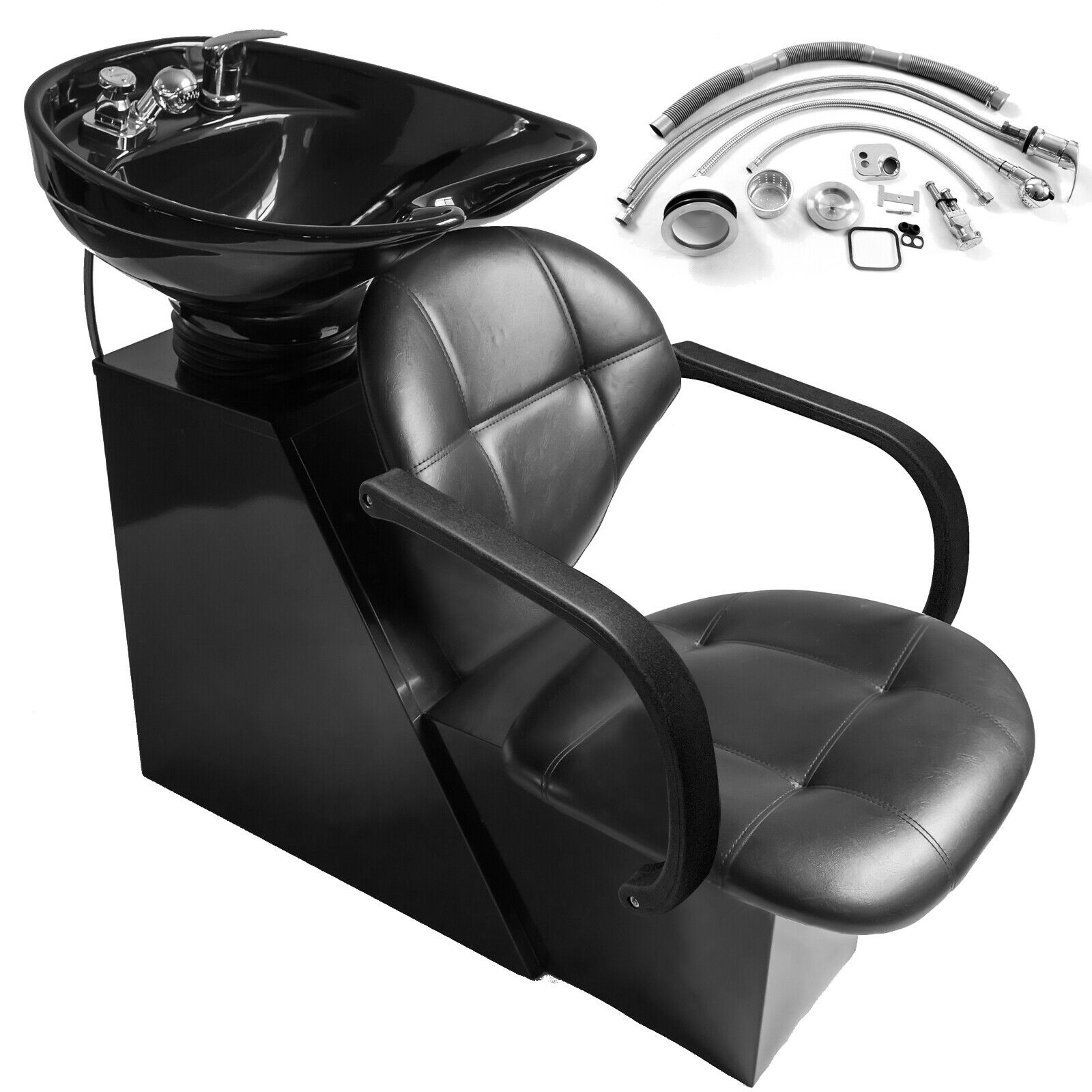 Backwash Shampoo Ceramic Bowl Sink Chair Unit Station Beauty Spa Salon Equipment
