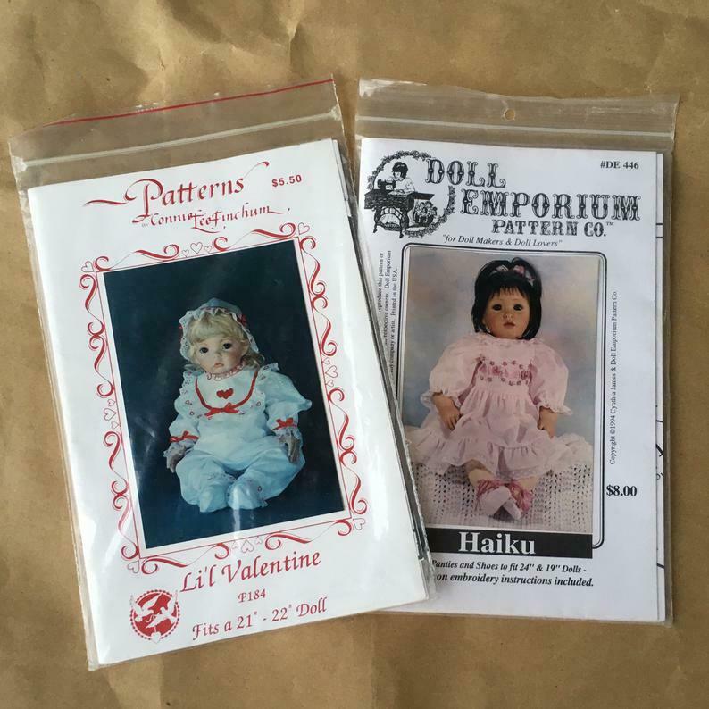 Two (2) Doll Patterns, Lil Valentine P184 By Connie Lee Finchum And Haiku #de 44