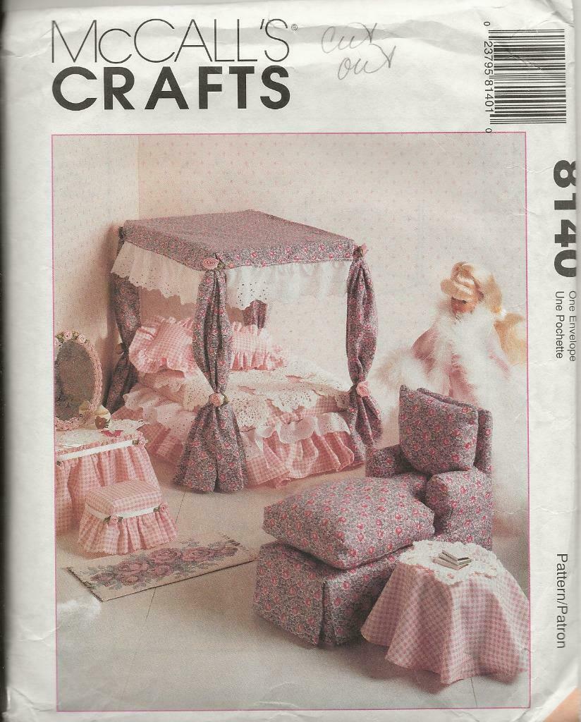 Mccall's 8140 Doll Furniture Pattern For Barbie And Similar Dolls