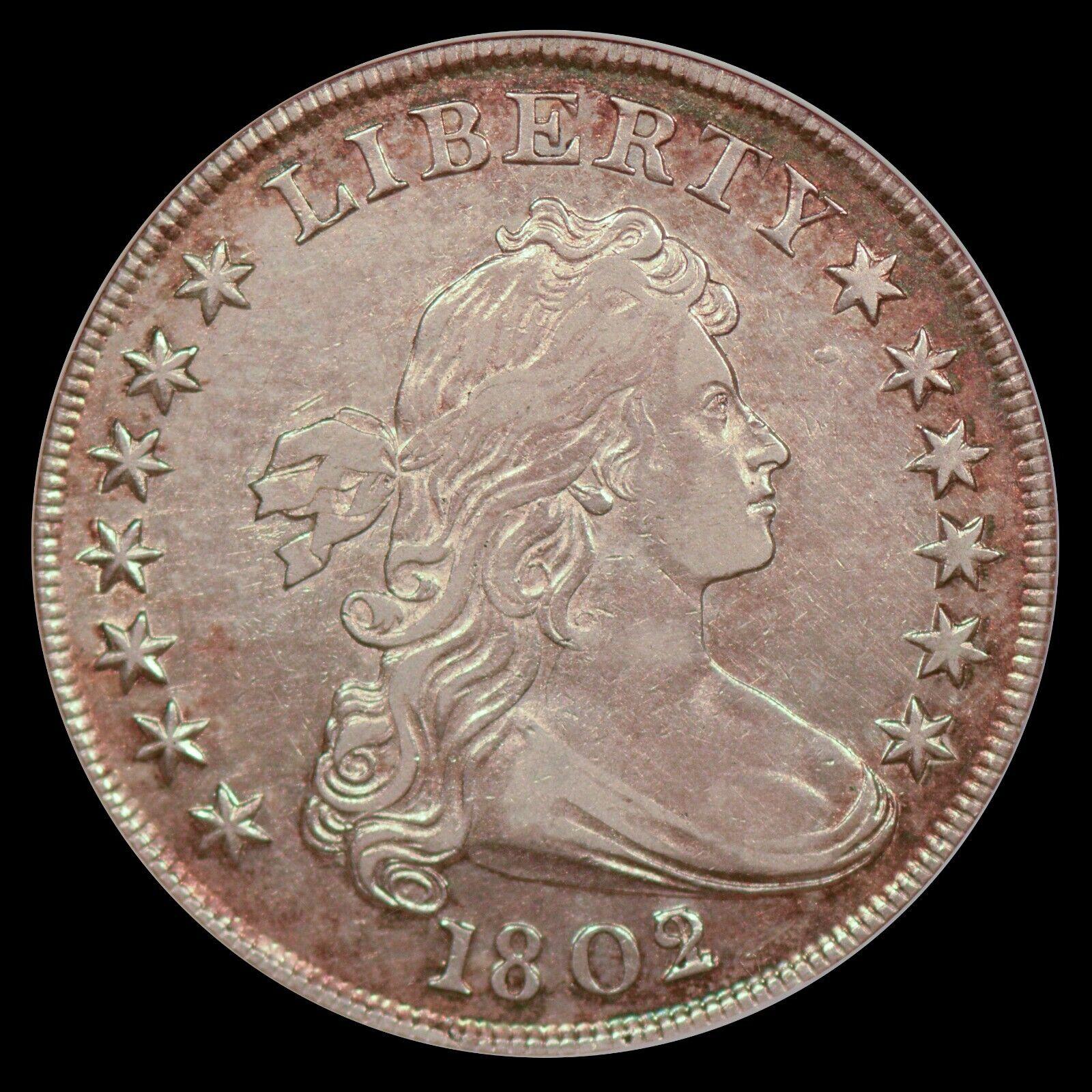 1802/1 Wide Date $1 U.s. Draped Bust Silver Dollar Ngc Xf45 Pq