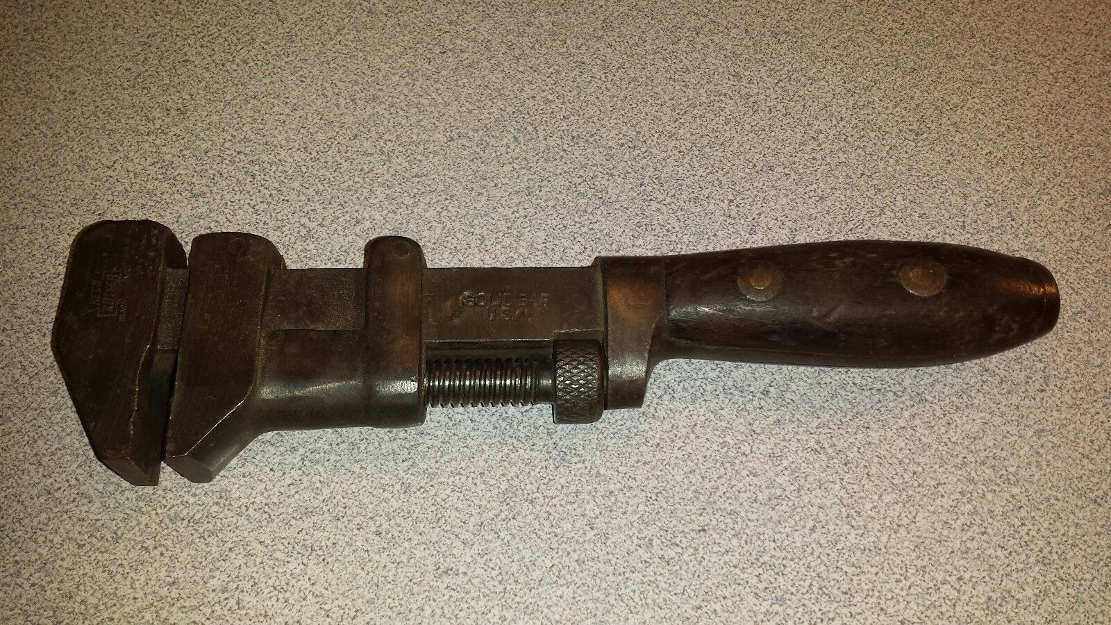 Vintage E.c Simmons Keen Kutter Black Jack 8" Wrench Wood Handle